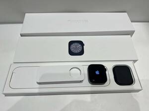 【OMO0615.1-1YB】Apple Watch アップルウォッチ Series8 45mm GPSモデル MNP83J/A A2771 ミッドナイト 箱有 中古 ※充電器・ベルト無し