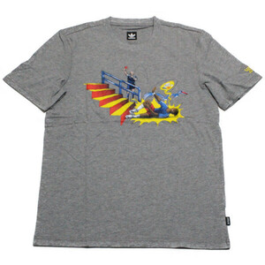 アディダス S オリジナルス スケートボーディング × ヤイア ピッチド Tシャツ 灰 CF3122 ADIDAS SKATEBOARDING PITCHED TEE YAIA 新品