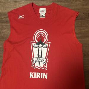 ☆KIRIN×ＭIZUNO バスケットボール日本代表 サポーターズシャツ タンクトップノースリーブ 懸賞当選品　JABBA公認 -shirt tee