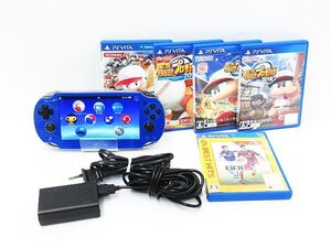 ■ 美品 SONY ソニー Playstation Vita PS VITA 本体 サファイアブルー PCH-1000 ソフト5本付き 動作確認 初期化済み メモリーカード8GB付