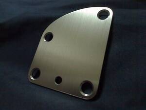 チタン製【MT穴有り】◆ヒールカットネックジョイントプレート◆Fenderシェイプ◆Titanium Neck Joint Plate ストラト テレキャス等