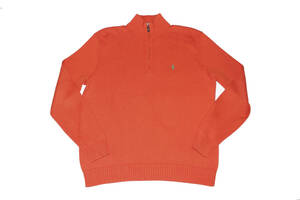 POLO RALPH LAUREN HALF ZIP SWEATER SIZE L ポロラルフローレン ハーフジップセーター