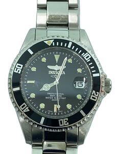 invicta◆クォーツ腕時計/アナログ/ステンレス/BLK/SLV/8932OB