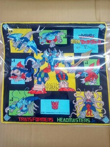 【送料無料 即決】(並品)トランスフォーマー/ Transformers ハンカチ 1988年 超神マスターフォース/ Super-God Masterforce HEADMASTERS JR