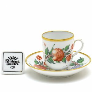 【限定】リチャードジノリ(Richard Ginori) コーヒーカップ デュパキエの花 ショップ用ブランドロゴスタンド付き 新品