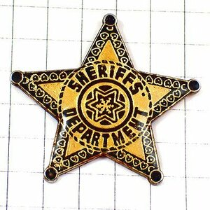 ピンバッジ・シェリフ保安官アメリカ星/USA警察 SHERIFFS◆フランス限定ピンズ◆レアなヴィンテージものピンバッチ