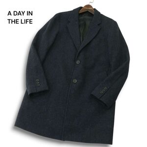 【美品 22AW】 A DAY IN THE LIFE ユナイテッドアローズ 秋冬 メルトン ウール★ チェスター コート Sz.M　メンズ　A4T12148_B#N