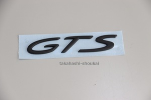 ◎新品 ポルシェ純正部品【958 カイエン GTS用】’GTS’ リアトランクゲート マットブラックエンブレム（艶消し黒）