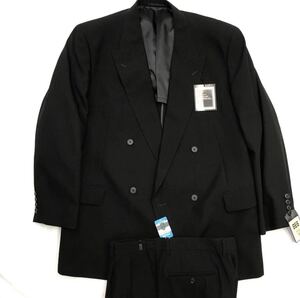 新品　激安　フォーマル ダブルスーツ セットアップ　漆黒の黒　kanebo サイズAB8 礼服 喪服 冠婚葬祭 アジャスター台場仕立て　カネボウ