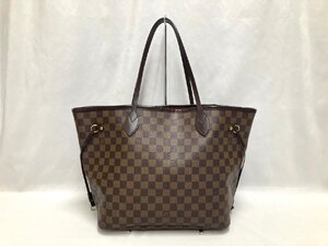 ♪LOUIS VUITTON ルイヴィトン ネヴァーフルMM N51105 ハンド ショルダー トートバッグ ダミエ ブラウン系 ゴールド金具 レディース♪