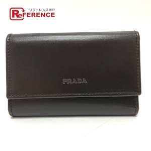 PRADA プラダ M25 ロゴ 6連 キーケース ブラック メンズ【中古】