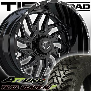 TIS 544BM 22x12J ハマーH2 ハマーH1 22インチマッドタイヤホイールセット ATTURO TRAIL BLADE MT 33x12.50R22 35x12.50R22