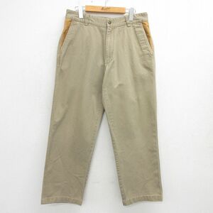 W32/古着 オービス パンツ メンズ 00s コットン ベージュ カーキ デニム spe 24may13 中古 ボトムス ロング