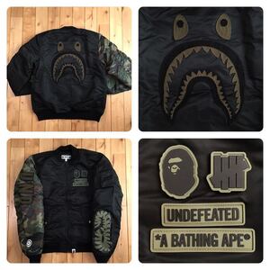 ★新品★ Undefeated × BAPE shark MA-1 bomber jacket Sサイズ a bathing ape BAPE エイプ ベイプ シャーク ジャケット 迷彩 sa44