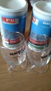 激レア　スイス登山鉄道　土産　斜め型　ミニ　グラス　2点セット