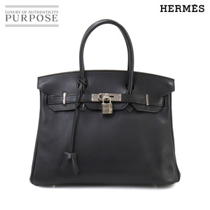 エルメス HERMES バーキン30 ハンド バッグ スイフト ブラック シルバー 金具 □N刻印 Birkin 90247799