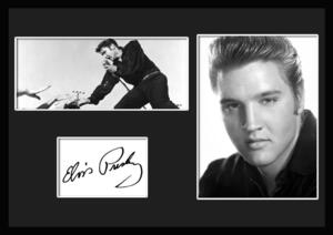 10種類!Elvis Presley/エルヴィス・プレスリー/ロックンロール/サインプリント&証明書付きフレーム/BW/モノクロ/ディスプレイ(2-3W)