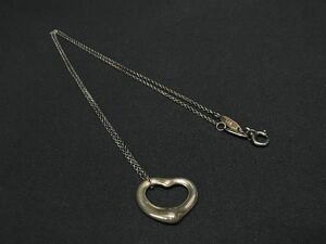 1円 TIFFANY＆Co ティファニー エルサペレッティ オープンハート SV925 ネックレス ペンダント アクセサリー シルバー系 FD6266