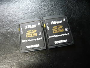 動作保証！TOSHIBA SDHCカード クラス④ 16GB 2枚セット　安心の日本製