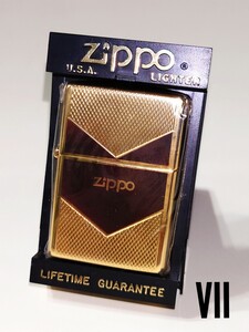 新品未使用 ZIPPO 1937レプリカ マーブル 網目刻印柄 ジッポーライター 金黒