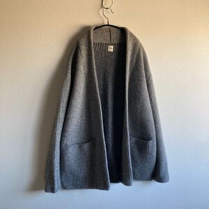 極美品! 人気アイテム! RON HERMAN ロンハーマン RHC CASHMERE KNIT 100％ ノーカラー カーディガン カシミヤ ニット ジャケット S