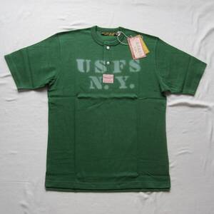 ☆新品 フリーホイーラーズ ヘンリーネック Tシャツ (42) ”U.S.FOREST SERVICE” / FREEWHEELERS / HENLEY NECKED SHORT SLEEVE SHIRT /