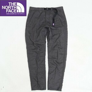 ◆THE NORTH FACE PURPLE LABEL ノースフェイス パープルレーベル NT5661N ポリエステル シャークスキン キルティング パンツ グレー 32