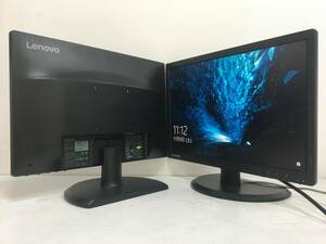 ☆【美品 2台セット】Lenovo ThinkVision E2054 ワイド液晶モニター 19.45インチ WXGA+(1440×900) 入力端子『D-Sub』 動作品