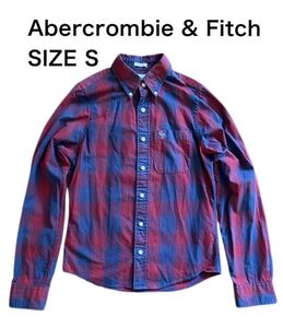 【送料無料】中古 Abercrombie & Fitch アバクロンビー&フィッチ 長袖 シャツ ボタンダウン チェック サイズ S