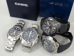 ジャンク 4点セット まとめて CASIO カシオ ウェーブセプター WVA-M650 WVQ-M410 リニエージ LIW-120 電波ソーラー メンズ 腕時計