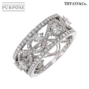 ティファニー TIFFANY&CO. エンチャント スクロール 13.5号 リング ダイヤ Pt プラチナ 指輪 Diamond Ring 90260055