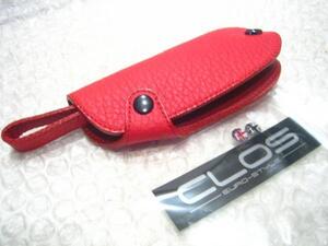 MINI R50/52/53 レザーキーケース・type2/レッド(赤)【CLOS/クロス製】新品/BMWミニ/廃盤品/