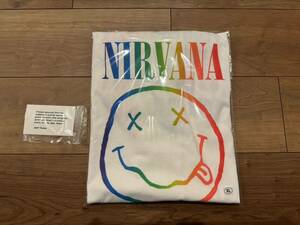 激レア 限定50枚 Jeff Ross証明書付 Nirvana ニルバーナ ニルヴァーナtシャツ レインボー スマイル スマイリー ビンテージ Smile XL