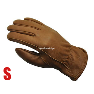 NAPA GLOVE 815BRN BROWN S/ナパグローブ茶色ブラウン裏地なし裏地無しバイク用手袋鹿革本革防寒防雨定番レザーグローブハーレー春用秋用