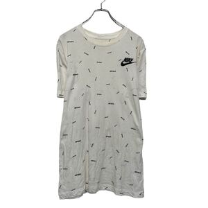 NIKE 半袖 プリント Tシャツ ナイキ M ホワイト 総柄 クルーネック 古着卸 アメリカ仕入 a607-6900