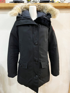 A43★CANADA GOOSE/カナダグース 99C5019 BRONTE PARKA ブロンテパーカー ダウンジャケット サイズS/P ブラック コヨーテファー ★