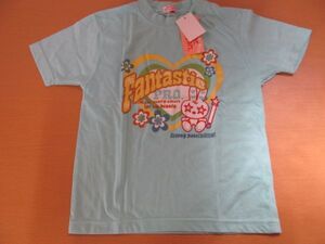 (41965)キッズ　女の子　半袖　Tシャツ　カットソー　ブルー系　110㎝　タグ付き