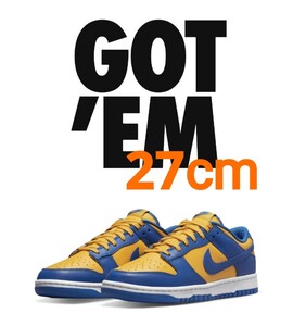 NIKE★Dunk Low Blue Jay and University Gold US9 27cm UCLA ウォーリアーズ ダンクロー ナイキ