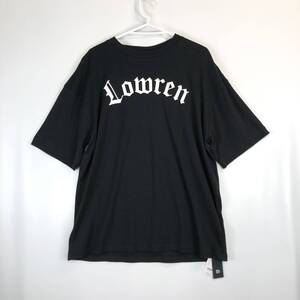 未使用 Lowren ローレン フィットネス 半袖Tシャツ ブラック コットン100 36(Sサイズ) プリントロゴ⑤ クロノス CRONOS