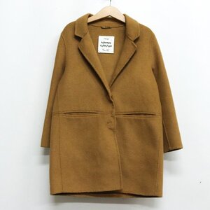 ザラ チェスターコート ロングコート アウター キッズ 女の子用 122cmサイズ ブラウン ZARA