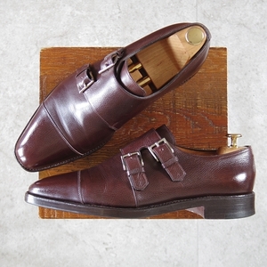 ★ジョンロブ 8.5EE【貴重★(水牛)バッファローレザー/DERWENT/8000ラスト】ダブルモンク/濃茶/JOHN LOBB★l896-9