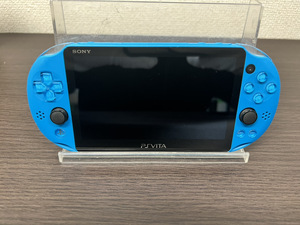 7604-06★1円スタート★初期化済★SONY/ソニー/PlayStation Vita/PSVita/PCH-2000/アクアブルー/16GBメモリーカード付き★