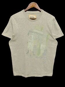 ★美品★RUEHL No.925 ルールナンバー925 半袖 プリント Tシャツ サイズL★杢グレー 霜降り トップス クルーネック 夏物 アバクロ 希少