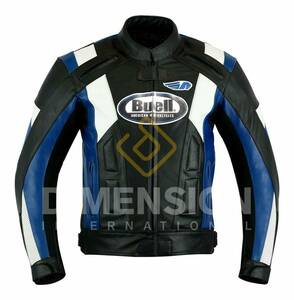 海外 送料込み 　高品質　 ビューエル Buell 本革　レーシング　レザージャケット　MOTOGP サイズ各種　本革　レプリカ