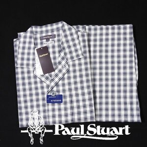 新品1円～★定価1.7万 PaulStuart ポールスチュアート メンズ 日本製 秋冬 コットン綿 テーラード 長袖 長ズボン パジャマ L ◆3982◆