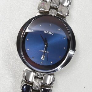 1円 可動品 腕時計 ラドー RADO フローレンス 129.3763.4 クォーツ メンズ ネイビー 同梱不可