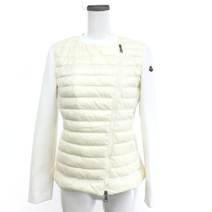 ◆MONCLER モンクレール ジップアップジャケット サイズ:L◆ ホワイト レディース アウター MAGLIA CARDIGAN