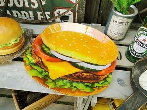 ダルトン　ハンバーガー　グラスプレート　アメリカ雑貨　アメリカン雑貨