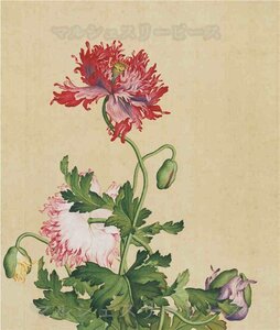 清代画院清代名家の名作 郎世寧 花鳥図 花鳥画 掛画 絹本 絹布画芯 中堂画 装飾画 中国美術