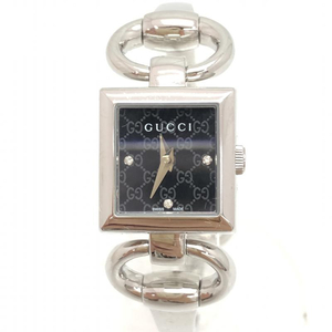 【中古】GUCCI 腕時計 トルナヴォーニ3P 文字盤黒 グッチ[240091366657]